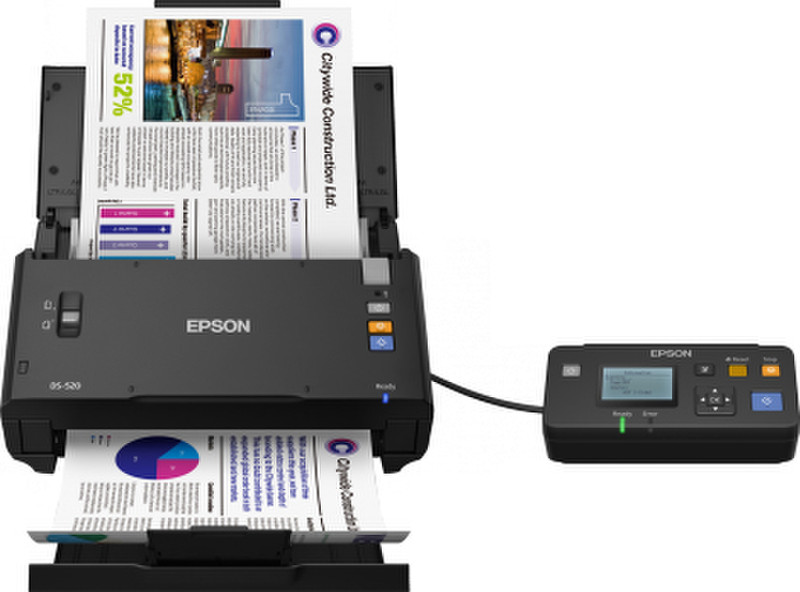 Epson DS-520N Сканер с полистовой подачей 600 x 600dpi A3 Черный