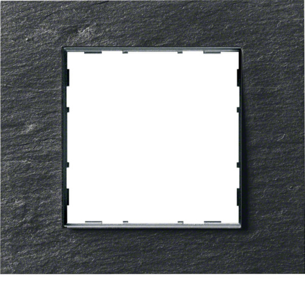 Hager WYR517SF Black,Grey switch plate/outlet cover