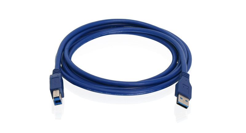 iogear G2LU3AB6 2m USB A USB B Blau USB Kabel