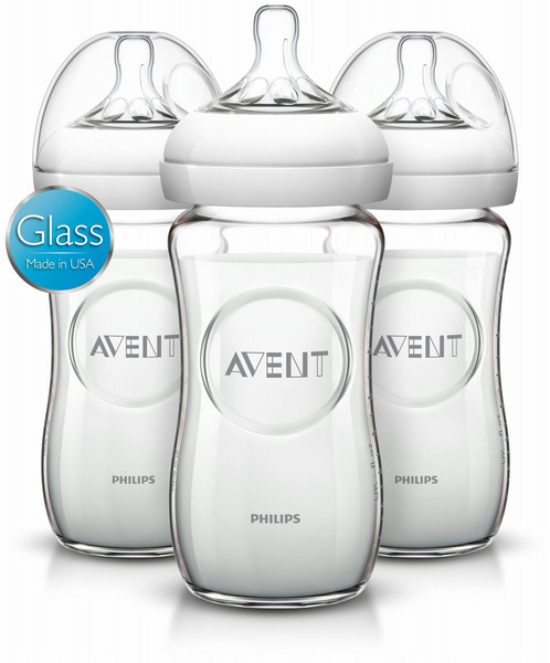 Philips AVENT SCF673/37 Glass Translucent,White feeding bottle