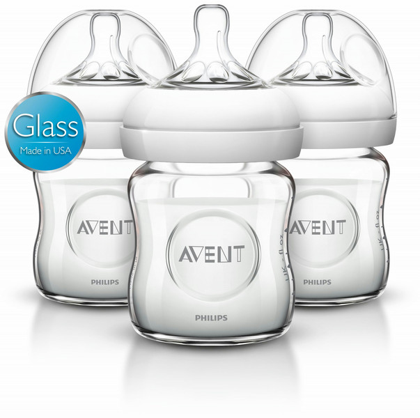 Philips AVENT SCF671/37 120ml Glass Translucent,White feeding bottle