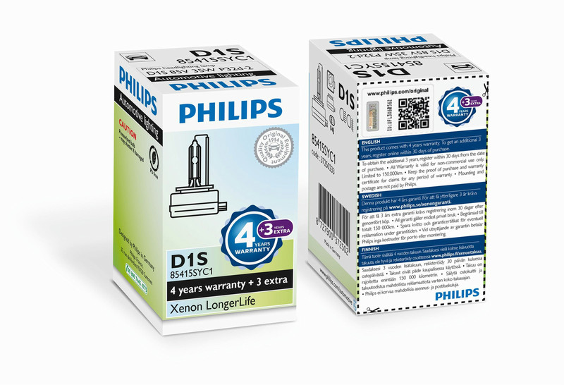 Philips LongerLife 85415SYC1 D1S 35Вт Ксенон PK32d-2 3350лм лампа для автомобилей