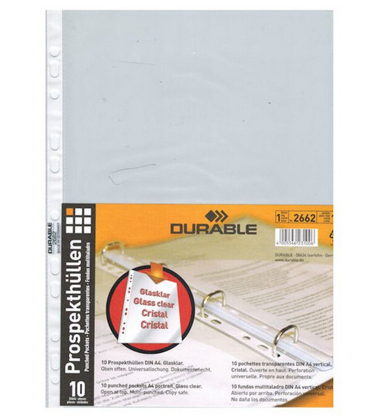Durable 266219 210 x 297 mm (A4) Polypropylene (PP) 10pc(s) sheet protector