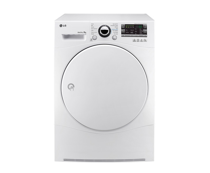 LG RC8055AH6M freestanding Front-load 8kg A++ White tumble dryer