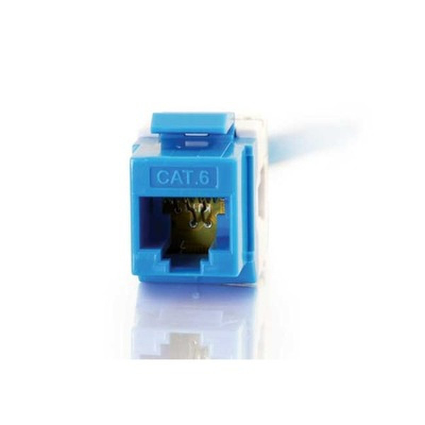 C2G Cat6 180º Keystone Jacks - Blue RJ-45 Blue wire connector