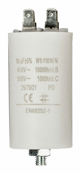 Fixapart W1-11016N Fixed  capacitor Cylindrical White capacitor