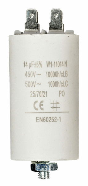 Fixapart W1-11014N Fixed  capacitor Zylindrische Weiß Kondensator