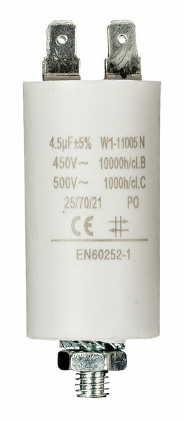 Fixapart W1-11005N Fixed  capacitor Cylindrical White capacitor