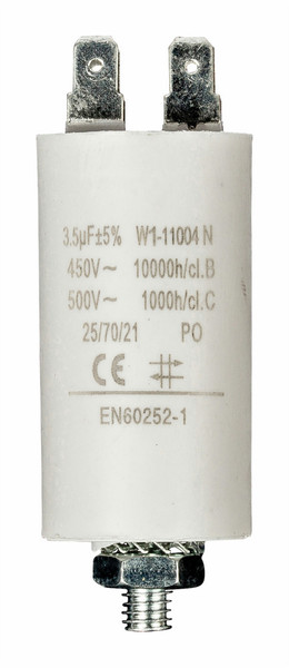 Fixapart W1-11004N Fixed  capacitor Cylindrical White capacitor