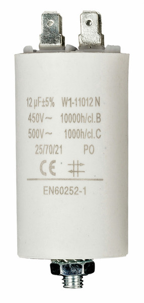 Fixapart W1-11012N Fixed  capacitor Cylindrical White capacitor