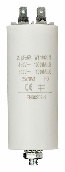 Fixapart W1-11020N Fixed  capacitor Cylindrical White capacitor