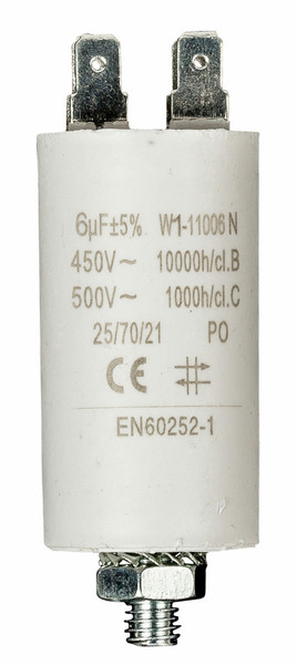 Fixapart W1-11006N Fixed  capacitor Zylindrische Weiß Kondensator