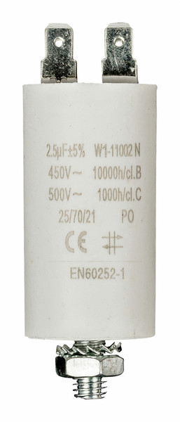 Fixapart W1-11002N Fixed  capacitor Cylindrical White capacitor