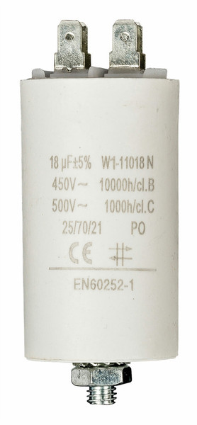 Fixapart W1-11018N Fixed  capacitor Cylindrical White capacitor