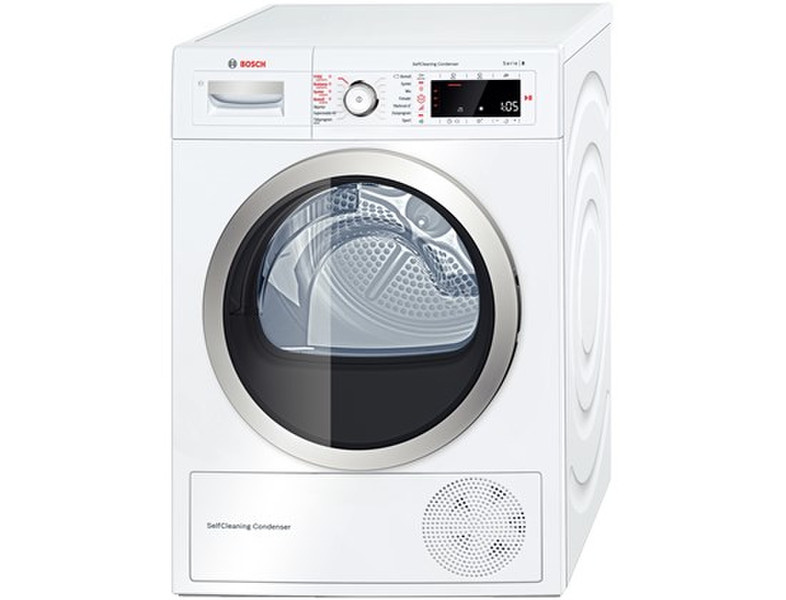 Bosch WTW855R9SN freestanding Front-load 9kg A++ White tumble dryer