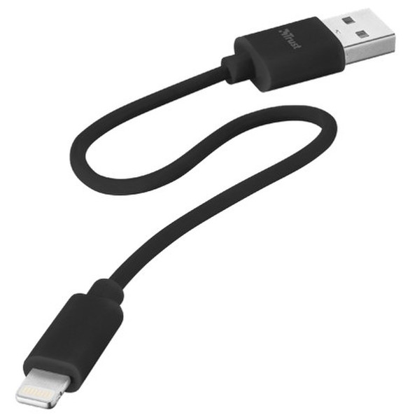 Trust 20359 0.2m USB A Lightning Black USB cable