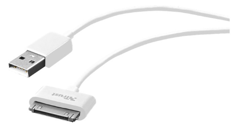 Trust 20371 1м USB A Apple 30-p Белый кабель USB