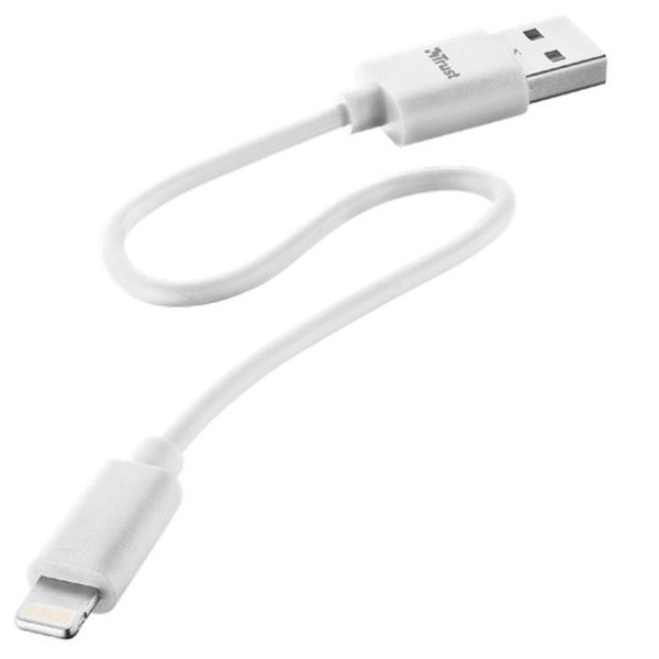 Trust 20358 0.2м USB A Lightning Белый кабель USB