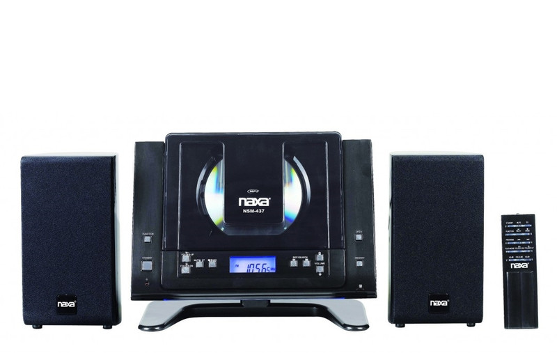 Naxa NSM-437 Micro set 4.4Вт Черный домашний музыкальный центр