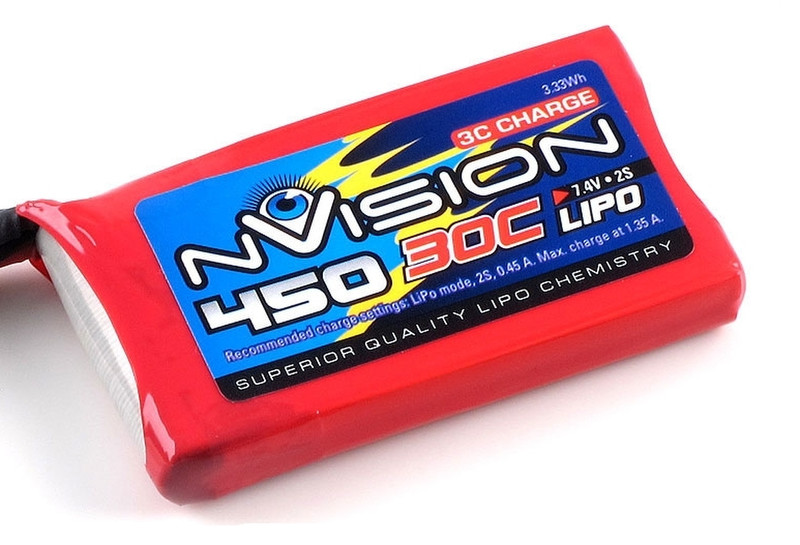 nVision NVO1800 Lithium Polymer 450mAh 7.4V rechargeable battery
