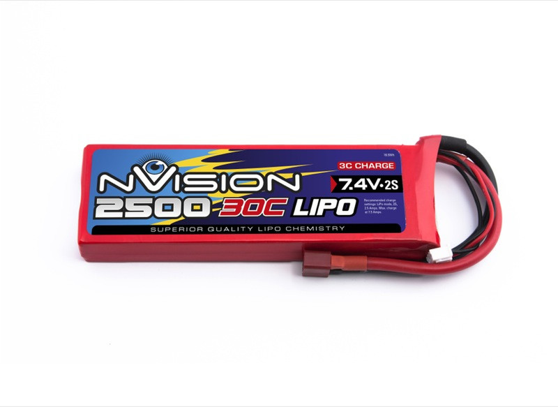 nVision NVO1804 Lithium Polymer 2500mAh 7.4V rechargeable battery