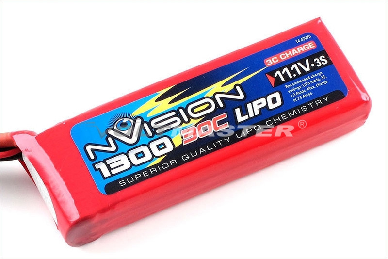 nVision NVO1808 Lithium Polymer 1300mAh 11.1V rechargeable battery