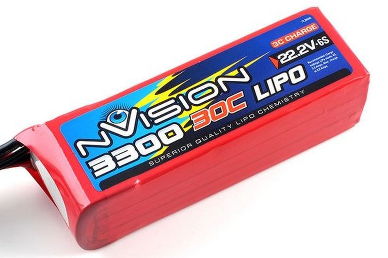 nVision NVO1816 Lithium Polymer 3300mAh 22.2V rechargeable battery