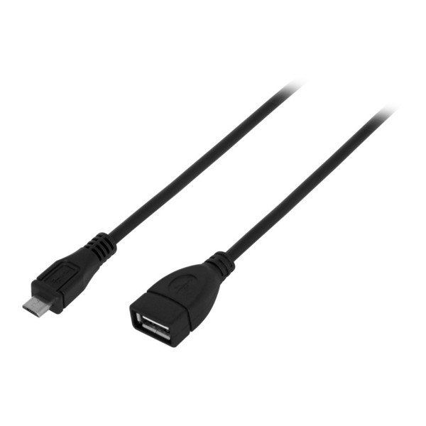 Frisby USB/Micro USB, 0.35 m 0.35м USB A Micro-USB B Черный