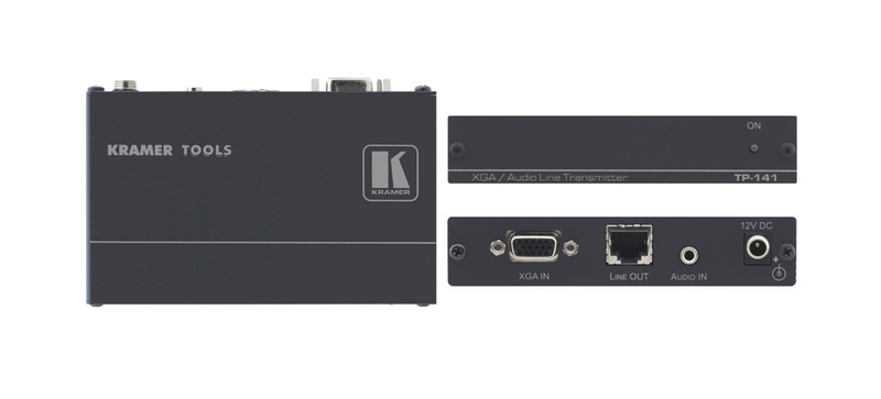 Kramer Electronics TP-141 AV transmitter Schwarz Audio-/Video-Leistungsverstärker