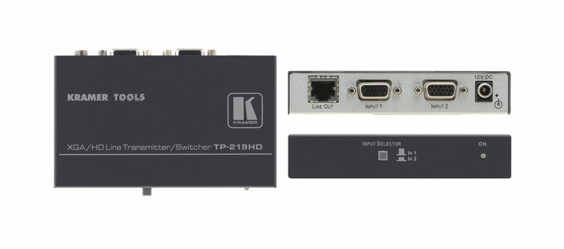 Kramer Electronics TP-219HD AV transmitter Schwarz Audio-/Video-Leistungsverstärker