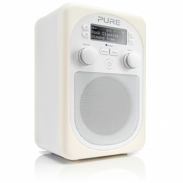 Pure Evoke D2 Mio Портативный Цифровой Миндаль, Белый радиоприемник
