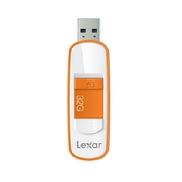 Lexar JumpDrive S75 32GB 32ГБ USB 3.0 (3.1 Gen 1) Тип -A Оранжевый, Белый USB флеш накопитель