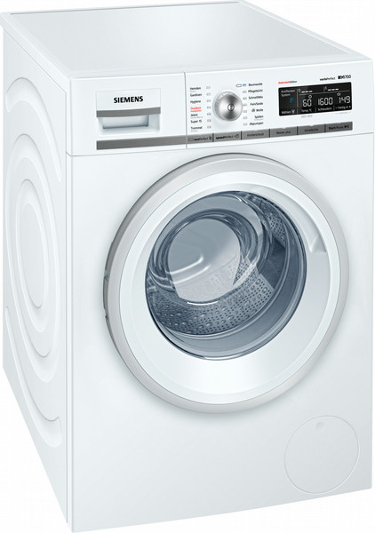 Siemens WM16W5S1AT freestanding Front-load 9kg 1552RPM A++ Silver,White washing machine