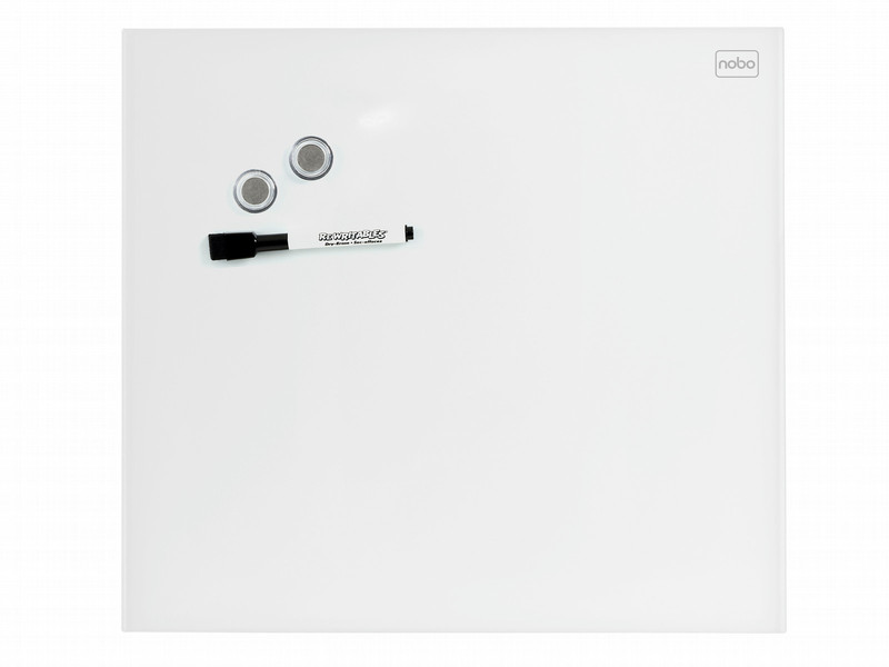 Nobo Diamond Glass Board Magnetic White 300x300mm Retail Pack