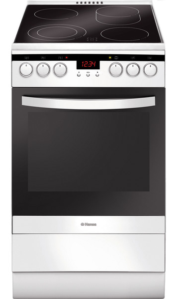 Hansa FCCW56216 Freistehend Ceramic hob A-20% Schwarz, Weiß Küchenherd