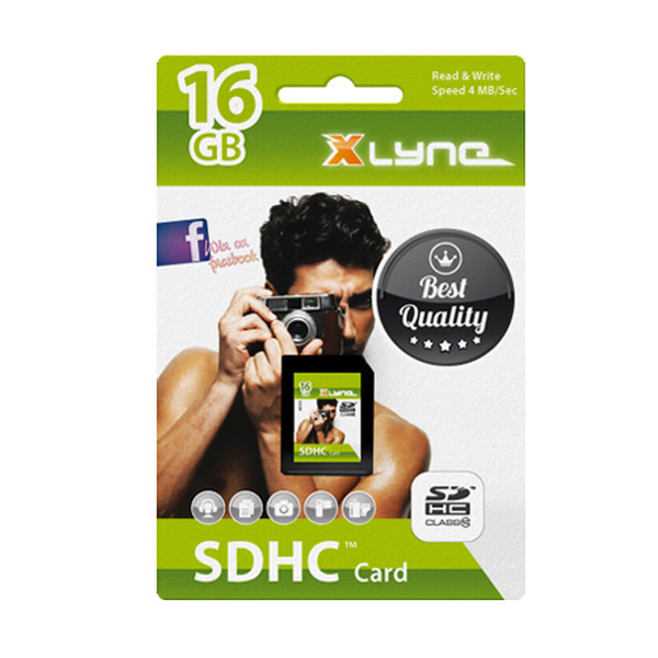 xlyne SDHC 16GB 16GB SDHC Class 4 memory card