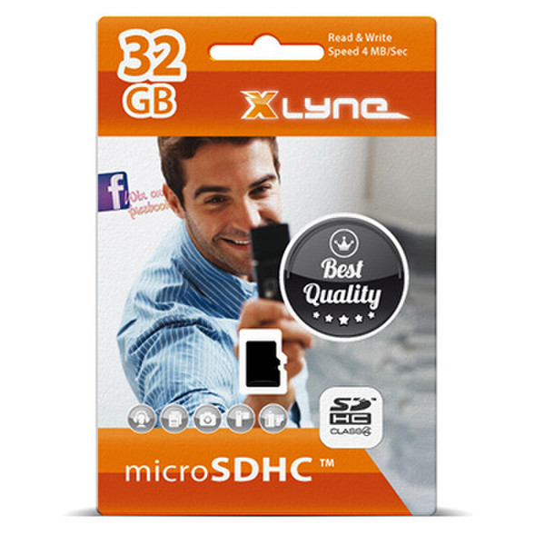 xlyne Micro SD 32GB Class 4 32ГБ MicroSDHC Class 4 карта памяти