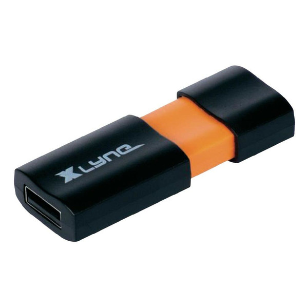 xlyne Wave USB 2.0 64GB 64ГБ USB 2.0 Черный, Оранжевый USB флеш накопитель