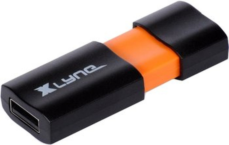 xlyne Wave USB 2.0 4GB 4GB USB 2.0 Type-A Black,Orange USB flash drive
