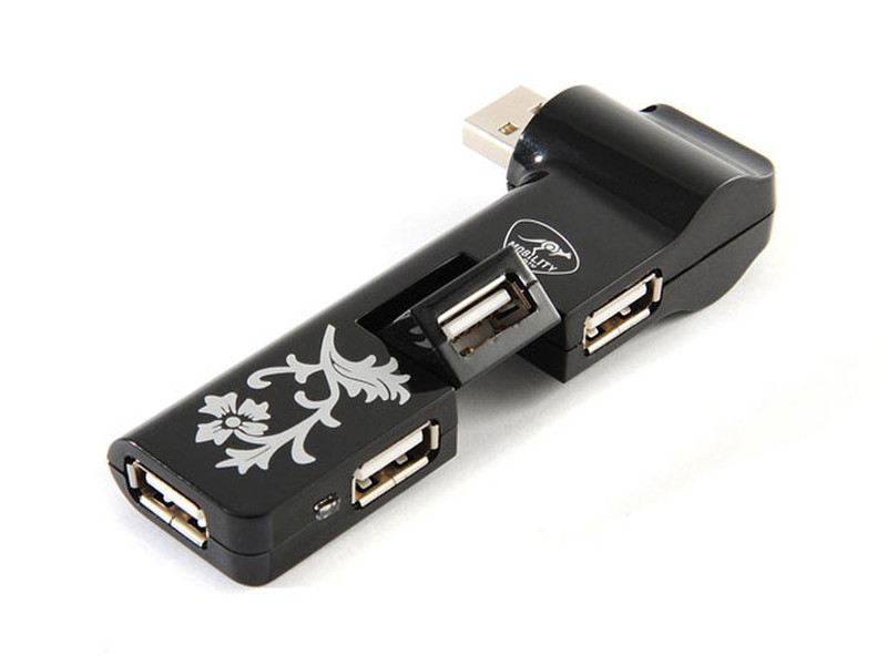 Mobility Lab ML300276 USB 2.0 480Мбит/с Черный хаб-разветвитель