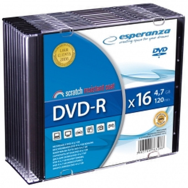 Esperanza 1112 4.7GB DVD-R 10pc(s) blank DVD