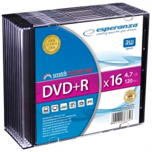 Esperanza 1118 4.7ГБ DVD+R 10шт чистый DVD