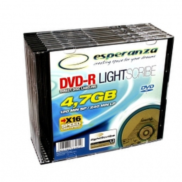 Esperanza 1233 4.7ГБ DVD-R 10шт чистый DVD