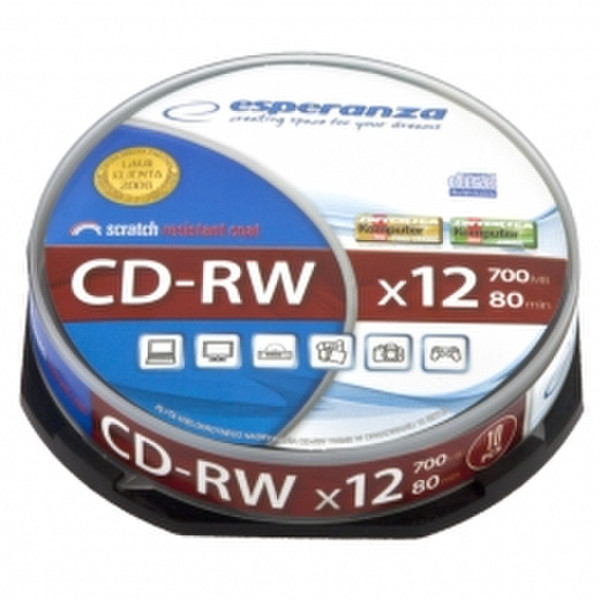 Esperanza 2069 CD-RW 700МБ 10шт чистые CD