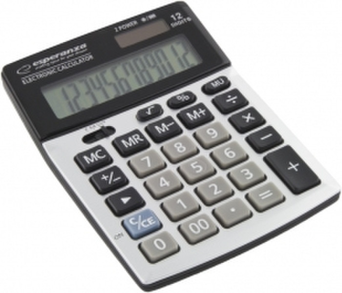 Esperanza ECL102 Desktop Basic calculator Schwarz, Grau Taschenrechner