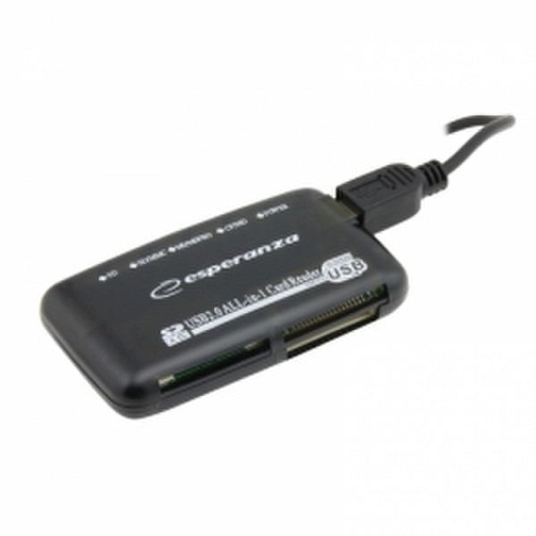Esperanza EA117 USB 2.0 Черный устройство для чтения карт флэш-памяти