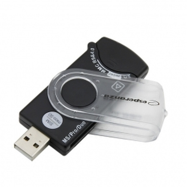 Esperanza EA118 USB 2.0 Черный устройство для чтения карт флэш-памяти