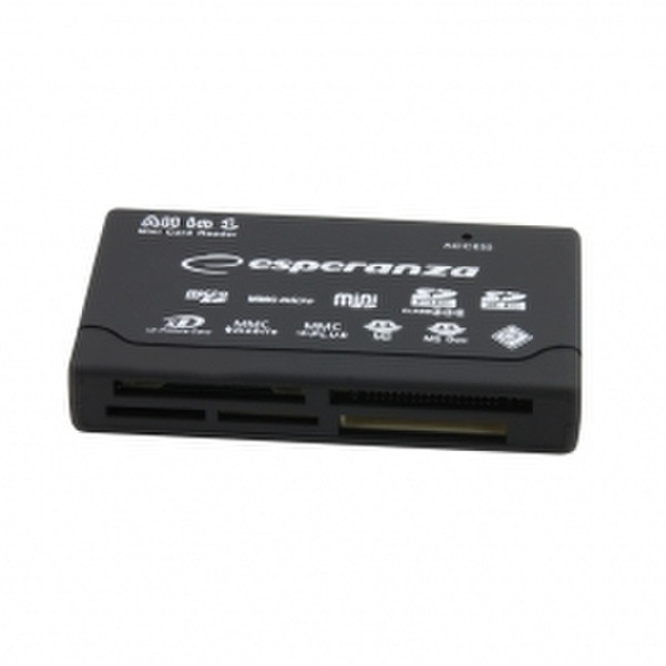 Esperanza EA119 USB 2.0 Черный устройство для чтения карт флэш-памяти