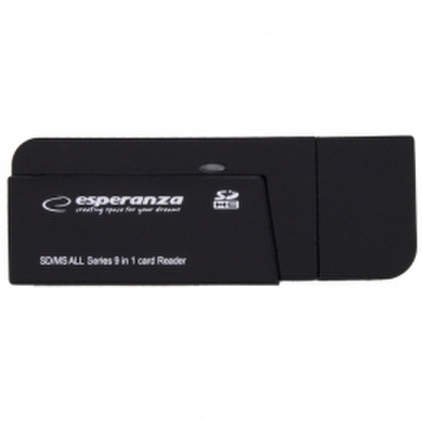 Esperanza EA128 USB 2.0 Черный устройство для чтения карт флэш-памяти
