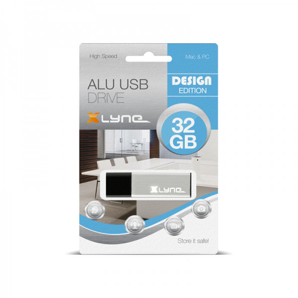 xlyne 177561-2 32GB USB 2.0 Type-A Silver USB flash drive